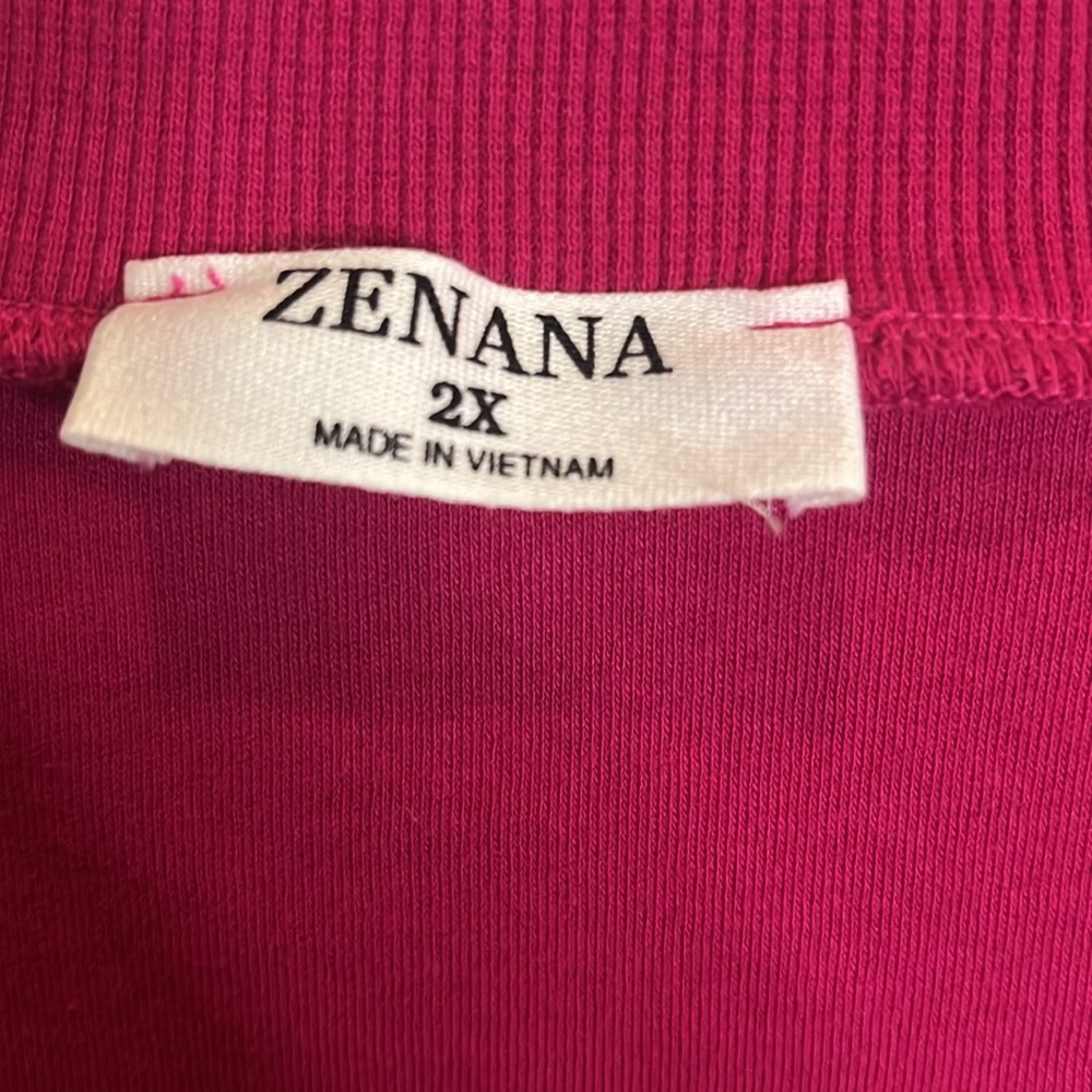 Zenana short romper hot pink size 2X with pockets - Picture 3 of 5